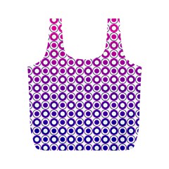 Mazipoodles Pink Purple White Gradient Donuts Polka Dot  Full Print Recycle Bag (m) by Mazipoodles