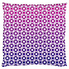 Mazipoodles Pink Purple White Gradient Donuts Polka Dot  Large Premium Plush Fleece Cushion Case (one Side) by Mazipoodles