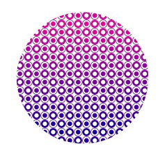 Mazipoodles Pink Purple White Gradient Donuts Polka Dot  Mini Round Pill Box by Mazipoodles