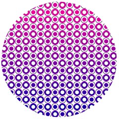 Mazipoodles Pink Purple White Gradient Donuts Polka Dot  Wooden Bottle Opener (round) by Mazipoodles