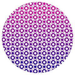 Mazipoodles Pink Purple White Gradient Donuts Polka Dot  Round Trivet by Mazipoodles