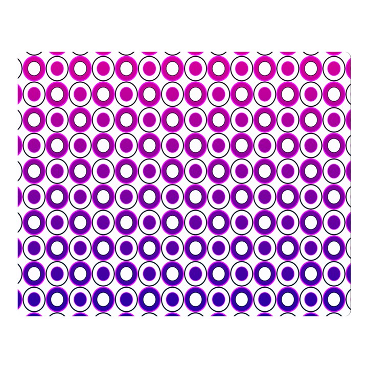 Mazipoodles Pink Purple White Gradient Donuts Polka Dot  Premium Plush Fleece Blanket (Large)