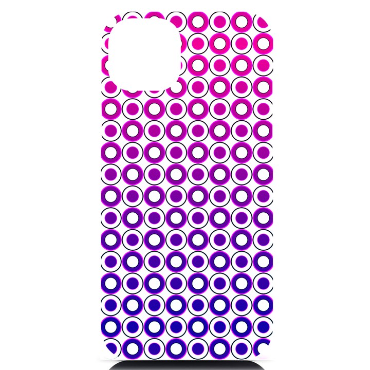 Mazipoodles Pink Purple White Gradient Donuts Polka Dot  iPhone 14 Plus Black UV Print Case