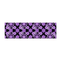 Bitesize Flowers Pearls And Donuts Lilac Black Sticker (bumper) by Mazipoodles