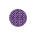 Bitesize Flowers Pearls And Donuts Lilac Black Golf Ball Marker (10 pack) Front