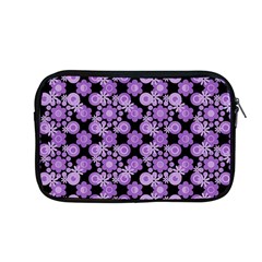 Bitesize Flowers Pearls And Donuts Lilac Black Apple Macbook Pro 13  Zipper Case by Mazipoodles