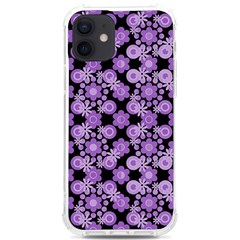 Bitesize Flowers Pearls And Donuts Lilac Black Iphone 12/12 Pro Tpu Uv Print Case by Mazipoodles