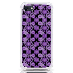 Bitesize Flowers Pearls And Donuts Lilac Black Iphone Se by Mazipoodles