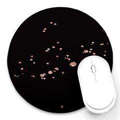 Abstract Rose Gold Glitter Background Round Mousepad by artworkshop