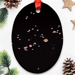 Abstract Rose Gold Glitter Background Ornament (oval) by artworkshop