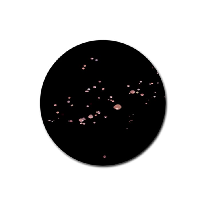 Abstract Rose Gold Glitter Background Rubber Round Coaster (4 pack)