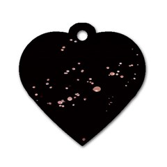 Abstract Rose Gold Glitter Background Dog Tag Heart (one Side) by artworkshop