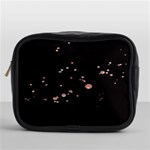 Abstract Rose Gold Glitter Background Mini Toiletries Bag (One Side) Front