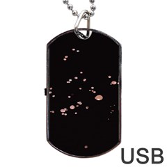 Abstract Rose Gold Glitter Background Dog Tag Usb Flash (two Sides) by artworkshop