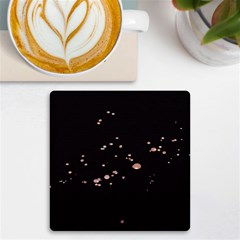 Abstract Rose Gold Glitter Background Uv Print Square Tile Coaster  by artworkshop