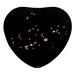 Abstract Rose Gold Glitter Background Heart Glass Fridge Magnet (4 Pack) by artworkshop