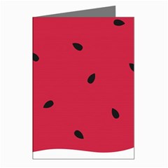 Minimalist Summer Watermelon Wallpaper Greeting Cards (pkg Of 8) by Ravend