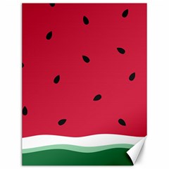 Minimalist Summer Watermelon Wallpaper Canvas 12  X 16  by Ravend