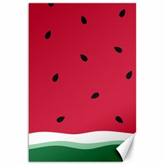 Minimalist Summer Watermelon Wallpaper Canvas 20  X 30  by Ravend