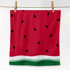 Minimalist Summer Watermelon Wallpaper Face Towel by Ravend