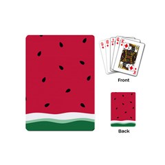 Minimalist Summer Watermelon Wallpaper Playing Cards Single Design (mini)