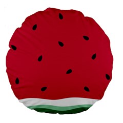 Minimalist Summer Watermelon Wallpaper Large 18  Premium Round Cushions by Ravend