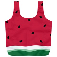 Minimalist Summer Watermelon Wallpaper Full Print Recycle Bag (xxxl) by Ravend