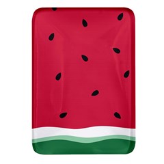 Minimalist Summer Watermelon Wallpaper Rectangular Glass Fridge Magnet (4 Pack) by Ravend