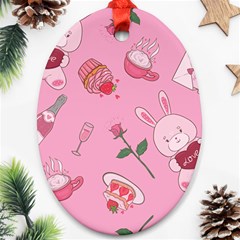 Valentine Pattern Ornament (oval) by designsbymallika