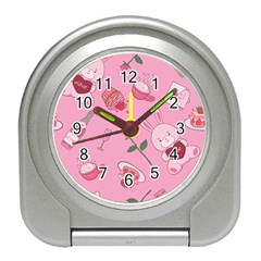 Valentine Pattern Travel Alarm Clock by designsbymallika