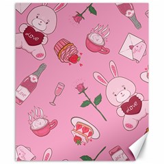 Valentine Pattern Canvas 8  X 10  by designsbymallika