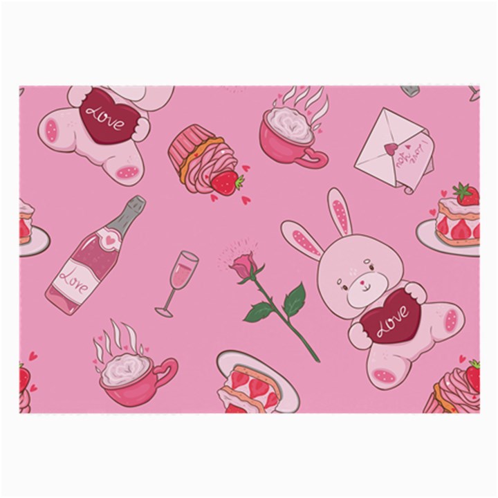 Valentine Pattern Large Glasses Cloth (2 Sides)