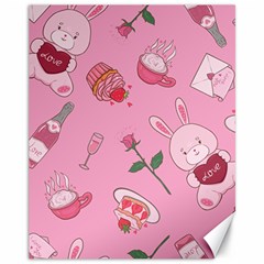 Valentine Pattern Canvas 11  X 14  by designsbymallika