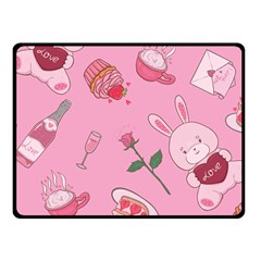 Valentine Pattern Fleece Blanket (small) by designsbymallika