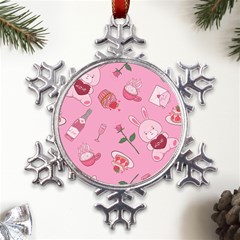 Valentine Pattern Metal Large Snowflake Ornament