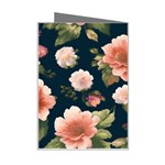 Wallpaper-with-floral-pattern-green-leaf Mini Greeting Card Right