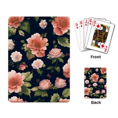 Wallpaper-with-floral-pattern-green-leaf Playing Cards Single Design (rectangle)