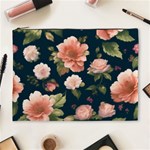 Wallpaper-with-floral-pattern-green-leaf Cosmetic Bag (XL) Front