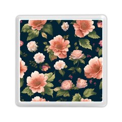 Wallpaper-with-floral-pattern-green-leaf Memory Card Reader (square) by designsbymallika