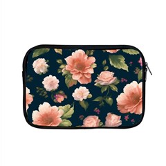 Wallpaper-with-floral-pattern-green-leaf Apple Macbook Pro 15  Zipper Case by designsbymallika