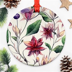 Floral Pattern Ornament (round) by designsbymallika