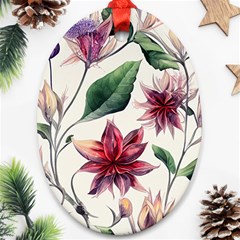 Floral Pattern Ornament (oval) by designsbymallika