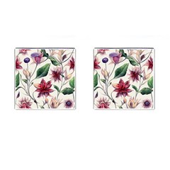 Floral Pattern Cufflinks (square) by designsbymallika