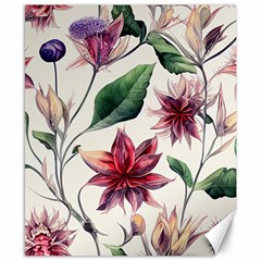 Floral Pattern Canvas 8  X 10  by designsbymallika