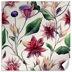 Floral Pattern Canvas 16  X 16  by designsbymallika