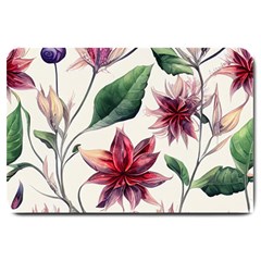 Floral Pattern Large Doormat by designsbymallika