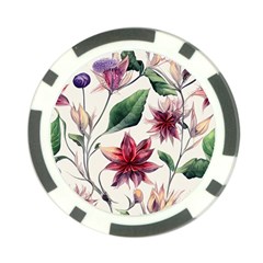 Floral Pattern Poker Chip Card Guard by designsbymallika