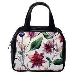 Floral Pattern Classic Handbag (one Side) by designsbymallika