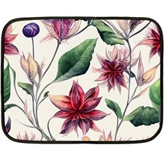 Floral Pattern Two Sides Fleece Blanket (mini) by designsbymallika