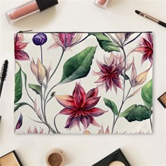 Floral Pattern Cosmetic Bag (xl) by designsbymallika